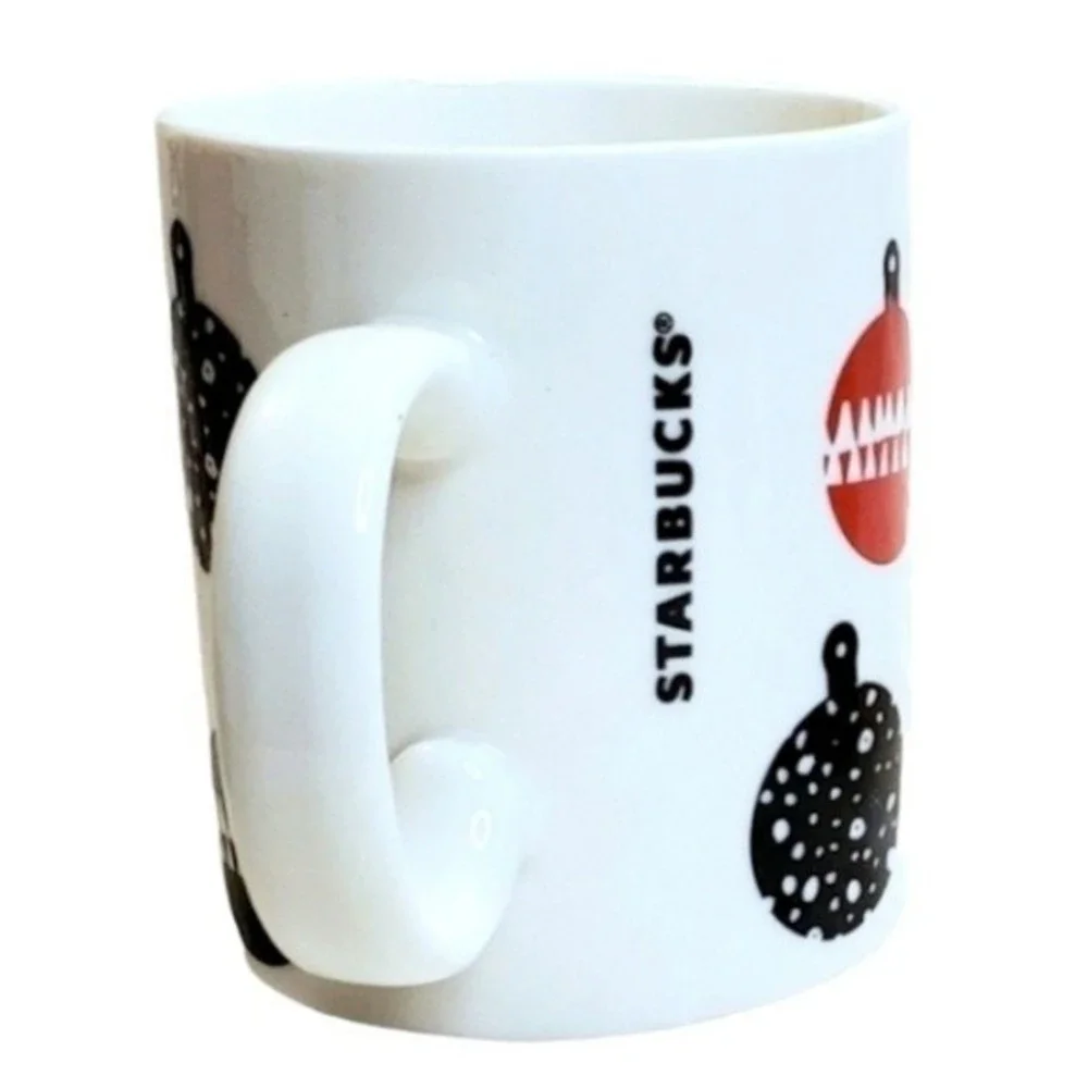 Starbucks Christmas Ornaments Porcelain Mug Cup 2016 Red Black White 12fl